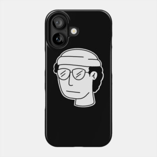 eyeglasses man with beanie Phone Case