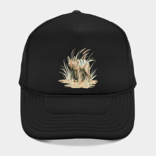 Aardwolf in Soft Desert Grass Artwork Hat