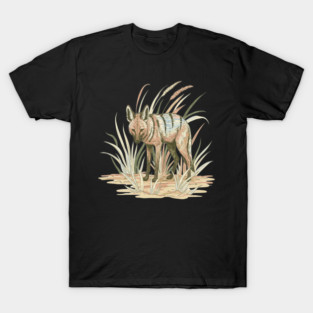Aardwolf in Soft Desert Grass Artwork T-Shirt