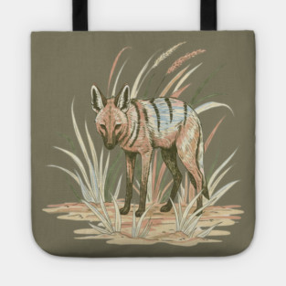 Aardwolf in Soft Desert Grass Artwork Tote