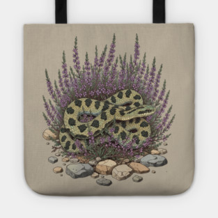 Adder in Heather Vintage Snake Artwork Tote
