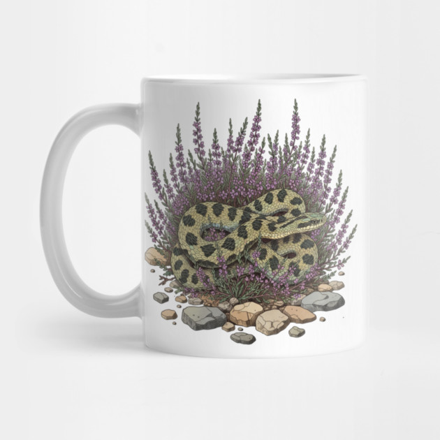 Adder in Heather Vintage Snake Artwork by BirdsnStuff