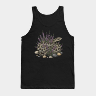 Adder Among Heather and Rocks Artwork Tank Top