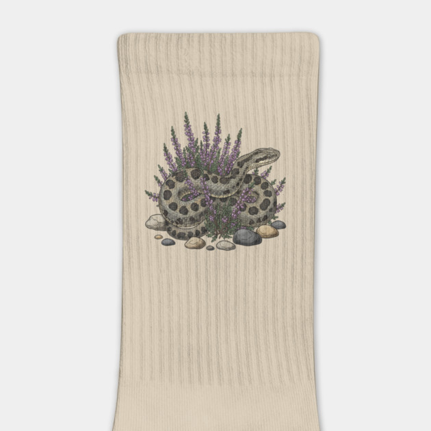 Adder Among Heather and Rocks Artwork by BirdsnStuff