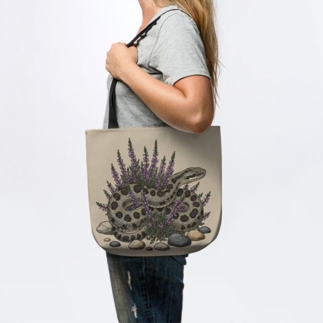 Adder Among Heather and Rocks Artwork by BirdsnStuff