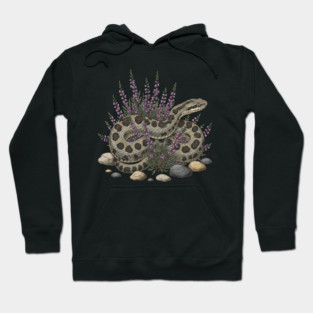 Adder Among Heather and Rocks Artwork Hoodie