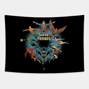 Super Friends Vintage Tapestry