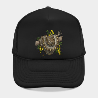 Majestic African Rock Python and Savanna Flowers Hat