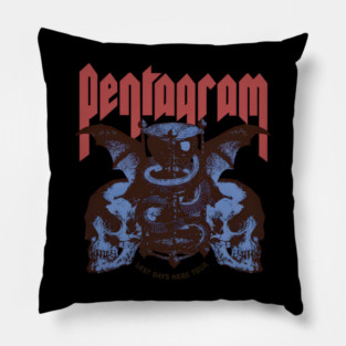 Pentagram Last Days Here Tour Vintage Doom Metal Art Pillow