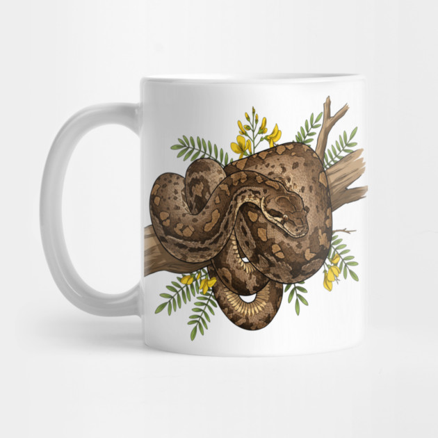 African Rock Python with Blossoms by BirdsnStuff