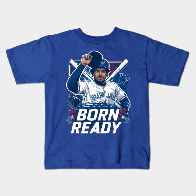 Born Ready Blue Jays Star Kids T-Shirt by Ink Lines