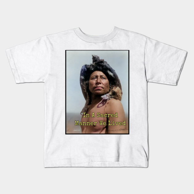 Edward Curtis Native American Photo, In Beauty, Kids T-Shirt by Art2Wear