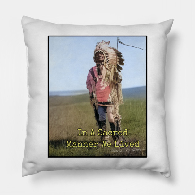 In A Sacred Manner We Lived Edward S. Curtis Photo Pillow by Art2Wear