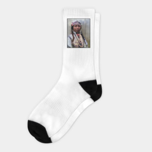 Edward Curtis In Beauty I Walked Photo Art Socks