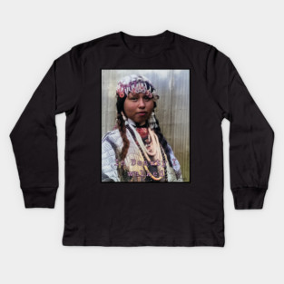 Edward Curtis In Beauty I Walked Photo Art Kids Long Sleeve T-Shirt
