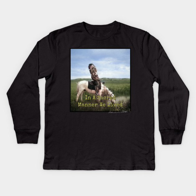 In A Sacred Manner We Lived Edward S. Curtis Kids Long Sleeve T-Shirt by Art2Wear