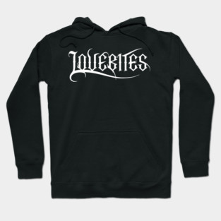 LOVEBITES Official Logo Gothic Power Metal Font Black and White Hoodie