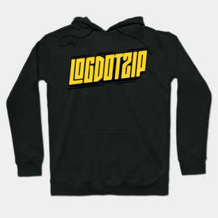Logdotzip Bold Retro Typography Gaming Channel Logo Hoodie