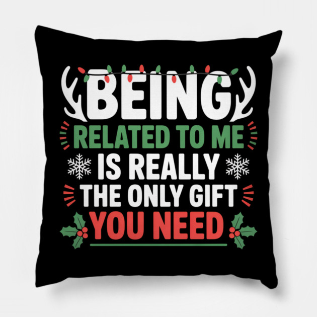 christmas-humor Pillow by Creatifly Graphic Tees