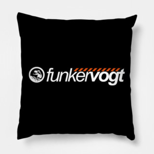 Funker Vogt Official Logo EBM Industrial Power White Orange Signal Pillow