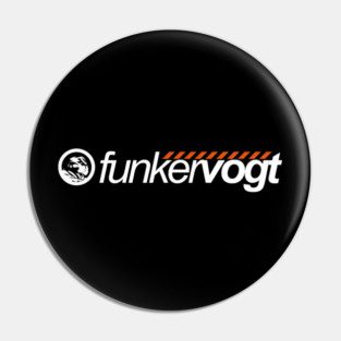 Funker Vogt Official Logo EBM Industrial Power White Orange Signal Pin