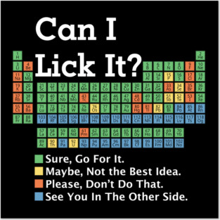 Can I Lick It ? Periodic Table Posters and Art