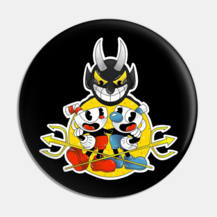 cuphead and mugman and the devil Pin