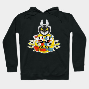 cuphead and mugman and the devil Hoodie