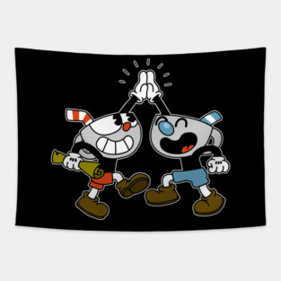 cuphead and mugman Tapestry