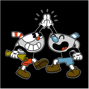 cuphead and mugman Posters and Art