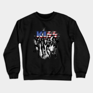 Kiss The Band - Destroyer black fog Usa Crewneck Sweatshirt