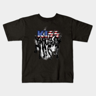 Kiss The Band - Destroyer black fog Usa Kids T-Shirt