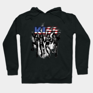 Kiss The Band - Destroyer black fog Usa Hoodie