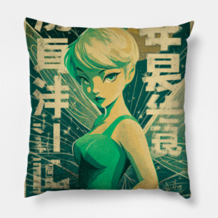 Vintage Tinker Bell Kanji Poster Pillow