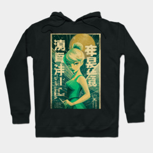 Vintage Tinker Bell Kanji Poster Hoodie