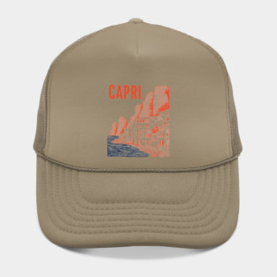Capri Italy Vintage Travel Design Hat