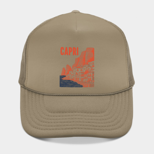 Capri Italy Vintage Travel Design by TuncGK
