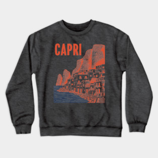 Capri Italy Vintage Travel Design Crewneck Sweatshirt