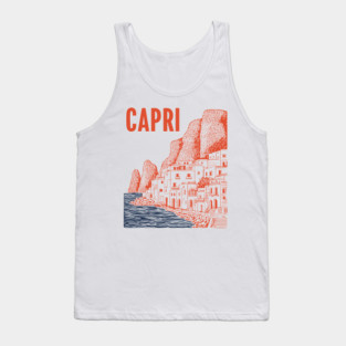 Capri Italy Vintage Travel Design Tank Top