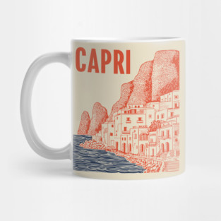 Capri Italy Vintage Travel Design Mug