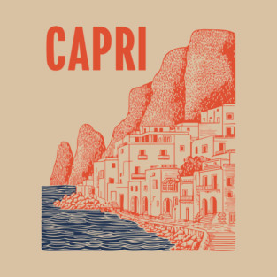 Capri Italy Vintage Travel Design T-Shirt