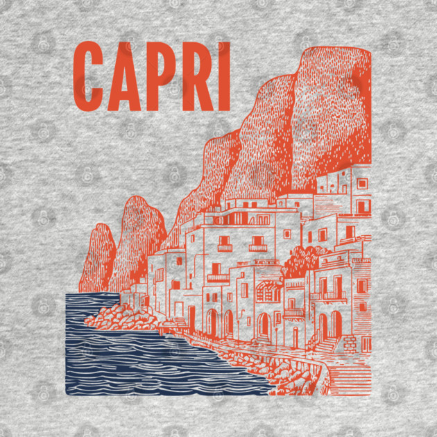 Capri Italy Vintage Travel Design by TuncGK