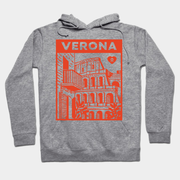 Verona Italy - Vintage Graphic Travel Poster Hoodie by TuncGK