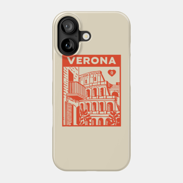 Verona Italy - Vintage Graphic Travel Poster Phone Case by TuncGK
