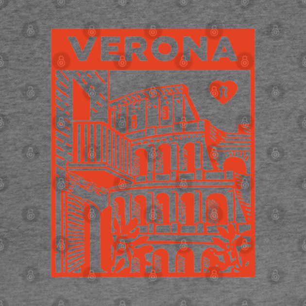 Verona Italy - Vintage Graphic Travel Poster by TuncGK