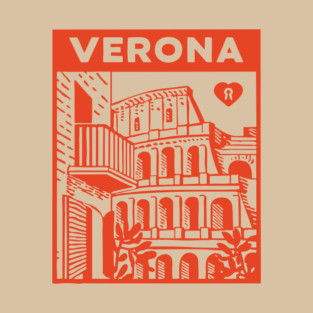 Verona Italy - Vintage Graphic Travel Poster T-Shirt
