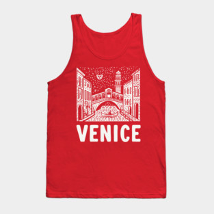 Venice Italy - Minimalist Canal Linework Tank Top