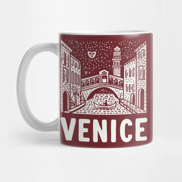Venice Italy - Minimalist Canal Linework by TuncGK