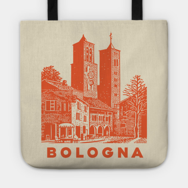 Bologna Italy Vintage Travel Design Tote by TuncGK