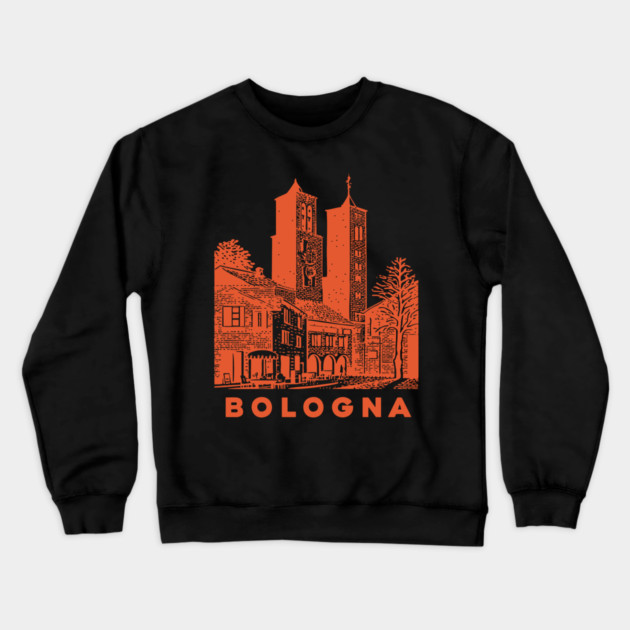 Bologna Italy Vintage Travel Design Crewneck Sweatshirt by TuncGK